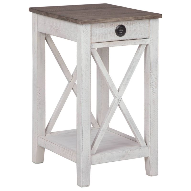 Adalane Side Table White/Gray - Signature Design by Ashley, 5 of 11