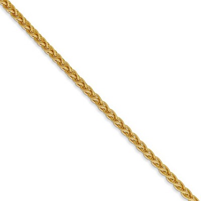 Black Bow Jewelry 2.8mm, 14k Yellow Gold, Solid Spiga Chain Necklace