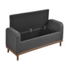CAVINAS Bedroom Bench, Tufted Upholstered Bed Bench with Storage, Modern Blanket Storage Chest with Armrests for Bedroom, Entryway - 3 of 4