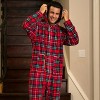 ADR Men's Plush Fleece One Piece Hooded Footed Zipper Pajamas Set, Soft Adult Jumpsuit PJs with Hood - 4 of 4