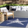 Nuloom Marine Animal Print 6x9 Indoor/Outdoor Area Rug for Living Room Patio Deck Front Porch Kitchen, Navy/Ivory - 2 of 4