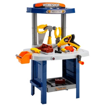 Topteng Workbench - Electric Drill Tool Pretend Play Workshop Construction Toy