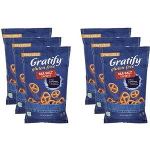 Gratify Gluten Free Sea Salt Pretzel Twists - Case of 6 - 10.5 oz - 1 of 2