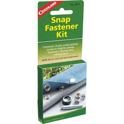 General Tools SNAP FASTENER KIT Nickel Plated Brass Fix Tent 6 ct + Tool