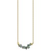Chisel Stainless Steel Yellow IP-plated Green Jade on a Cable Chain Necklace 15" Plus a 2.75" Ext - 2 of 4