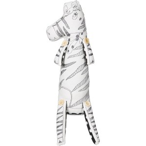 Pavilion Gift Company - Zoe the Zebra - 16" Zebra Stuffed Animal/Door Stopper - Stuffed Animals - 1 of 4
