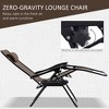 Zero Gravity Chair Set with Side Table, Folding Reclining Chair with Cupholders & Pillows, Adjustable Lounge Chairs for Pool, Lawn, Beach - 4 of 4