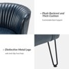 Eustacio Comtemperary Tufted  back Vegan Leather Accent Side Chair with metal legs  | Karat Home - 4 of 4