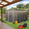 DSVIMOY Storage Shed, Outdoor Metal Storage Shed with metal foundation for Backyard, Lawn, Patio (No Floor), Gray, 88.98*114.57*74.8 - 2 of 4