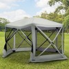 6-Sided Hexagon Pop Up Party Tent Gazebo with Mesh Netting Walls & Shaded Interior, 12' x 12' - 2 of 4