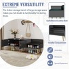 Whisen Modern Shoe Storage Bench with 2 Intricate Grooves Doors and Upholstered Cushions - 4 of 4