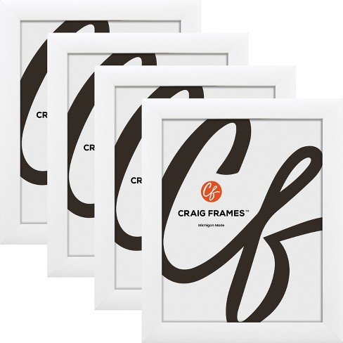 Craig Frames Contemporary White Satin Single Image Picture Frame, Set of 4 - image 1 of 4