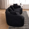 Modern Curved Modular Sectional Sofa with Chenille Upholstery, Compression Sleeper Couch with Cushions for Apartment or Living Room-Tanpinhause - 4 of 4