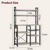 Microwave Stand Bakers Rack with Power Outlet, Kitchen Baker Rack with Wire Basket, 6-Tier Large Freestanding Utility Storage Shelf for Kitchen - 3 of 4