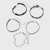 Lace Chain & Bead Choker Set 5pc - Wild Fable™ Black: Lobster Claw Clasp, Brass Material, 12" Length - 2 of 4