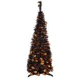 Northlight 4' Fall Harvest Pop Up Artificial Thanksgiving Tree with Pumpkins