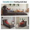ELJGET Folding Sofa Bed, Convertible Comfy Sleeper Chair with Back Support, Foldable Floor Sofa Bed Couch - 3 of 4