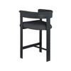 Meridian Furniture,Romeo Black Boucle Fabric Counter Stool, Set of 2 - 4 of 4