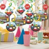 Big Dot of Happiness Cars, Trains, and Airplanes - Transportation Birthday Party Hanging Decor - Party Decoration Swirls - Set of 40 - 2 of 4