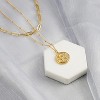 Layered Heart Necklace, Handmade 18K Gold Plated Dainty Choker With Arrow Bar Pendant for Women - 4 of 4