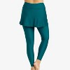 Calypsa Women's High Waisted Skirted Long Swim Leggings - 2 of 3