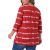 Agnes Orinda Women's Plus Size Tie Dye 3/4 Sleeve Side Slit V Neck Trendy Spring Tops - 4 of 4
