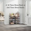 10-Tier Shoe Rack, Shoe Organizer, Shoe Racks for Closet, Metal Frame Shoe Shelf for Entryway, Tall Shoe Rack, Wide Shoe Racks, 1-Row/3-Row - 4 of 4