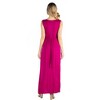 24seven Comfort Apparel V Neck Sleeveless Maternity Maxi Dress with Belt - 3 of 4