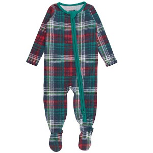 RuffleButts Gender Inclusive Modal Blend Baby One Piece Footie Pajamas - 1 of 2