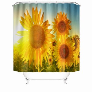 Sunflower In The Back Of The Sun Shower Curtains for Bathroom Waterproof Fabric Bath Curtain Durable Soft Stylish Bathroom Decor 72x72 Inch - 1 of 1
