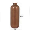 NicBex Aluminum/Ceramic Chisel Flower Vase, Muilt Sizes Short Round Metallic Decorative Vase for Tabletop, Living Room - 2 of 4