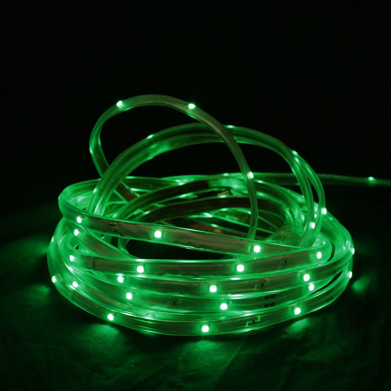 Northlight 18' Green LED Outdoor Christmas Linear Tape Lighting - White Finish, 1 of 3