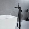 Single-Handle Freestanding Floor Mount Roman Tub Faucet Bathtub Filler with Hand Shower - 3 of 4