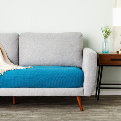 Teal Stretch Fit Sofa Cushion Cover for 59-75 Inch Couches