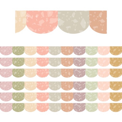 Teacher Created Resources® Terrazzo Tones Scalloped Die-cut Border Trim 