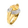 Ross-Simons 5.50 Carat Citrine Ring With White Topaz Accents in 18kt Gold Over Sterling - 3 of 4
