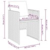 vidaXL Patio Chairs with Cushions 4 pcs Gray Poly Rattan - 4 of 4
