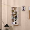 Vynxaria Freestanding 5-Cube Wood Open Bookcase: Rectangular Storage Shelf with Keyhole Hangers for Home Office D¨¦cor - 2 of 4