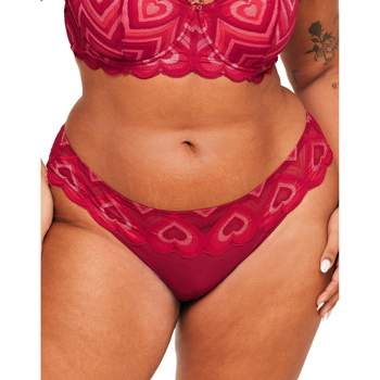 Adore Me Women's Averly Brazilian Panty L / Barbados Cherry Red
