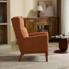 26.18"W Modern Upholstered Accent Chair, High Back Reading Chair, Armchair Club Chair with Wood Legs - ModernLuxe - 4 of 4