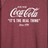 Women's - Coca-Cola - It's The Real Thing Lightweight French Terry Wide Neck Long Sleeve Shirt - 2 of 4