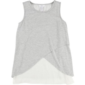 bar III Womens Layered Chiffon Hem Sleeveless Blouse Top - 1 of 2