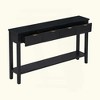KIGFTSOD Contemporary High-Quality Entryway Console Table with 4 Spacious Drawers,1 Practical Bottom Shelf, Long Legs, for Hallway, Foyer - 4 of 4