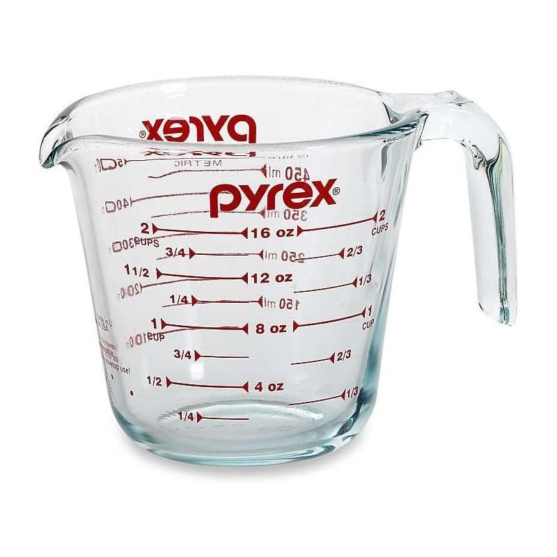 Pyrex Prepware 6001075 2-cup Measuring Cup, Red Graphics, Clear, 1 of 6