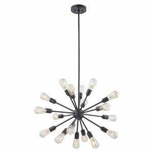 18-Light Soft Black Finish Modern Indoor Sputnik Chandelier - 1 of 4
