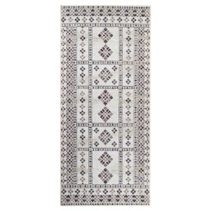 Modern Diamond Border Washable Indoor Area Rug by Blue Nile Mills - 1 of 4