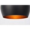 Elegant Lighting Nora Collection Pendant D6in H11.5in Lt:1 Black finish - 4 of 4