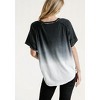 Women's Dip Dye Raw Edged Top - umgee - 3 of 4