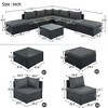 Sapphtopaz Outdoor Patio Furniture Set Patio Loveseat Outdoor Lounge Chairs with Cushions and Small Square Table for Patio, Backyard, Terrace - 3 of 4