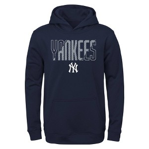 MLB New York Yankees Boys' Line Drive Poly Hooded Sweatshirt - 1 of 1